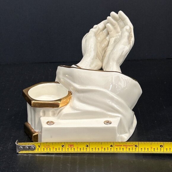 Vtg Bradford Exchange "In His Hands" Porcelain Candle Holder 2002 - Picture 7 of 9